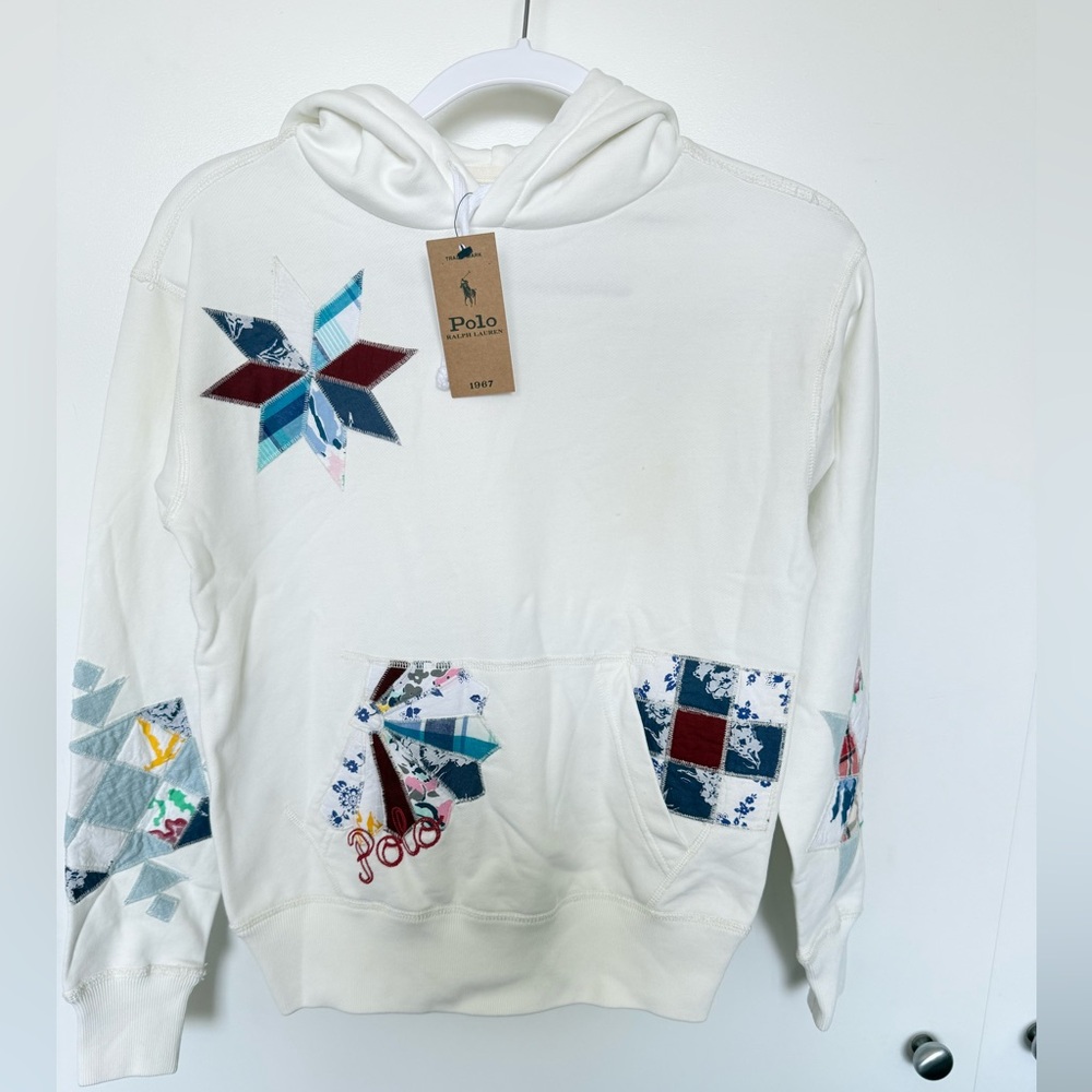 Polo Ralph Lauren Logo Quilted Motif Fleece Hoodie - Picture 4 of 12